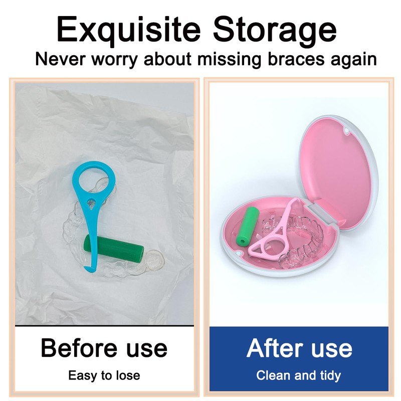 ARGOMAX Aligner Case, Retainer Case Compatible with Invisalign, Braces Box,