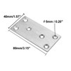 sourcing map Repair Plate, 80mmx40mm, Flat Fixing Mending Corner Brace