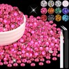 1500PCS 6mm Resin Rhinestones Bulk for Crafting (Hot Pink), Flatback