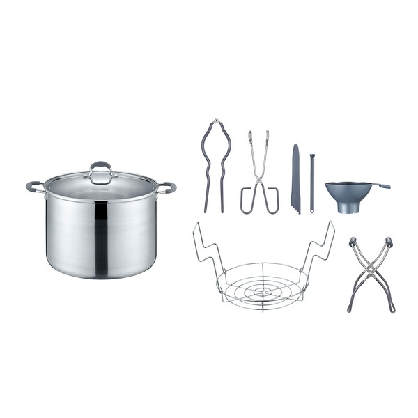 CONCORD 20 Quart Stainless Steel Canning Pot Set. Includes Canning