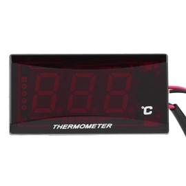 Temperature Display Digital Scooter - Issal Motorcycle Digital Instrument Water Temperature Meter Replacement for Racing Scooter (Red Backlight)