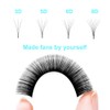 Volume Eyelashes, 0.07 mm Thickness, DD Curl, 13 mm Length,