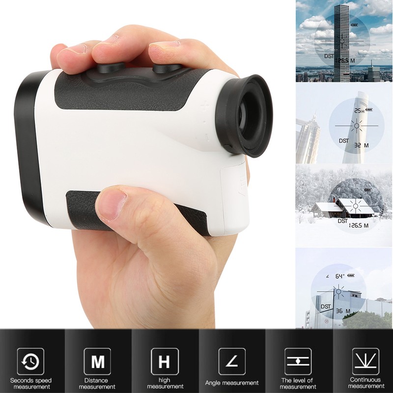 Rangefinders Handheld Diastimeter Monocular Telescope High Precision 600M Black+White