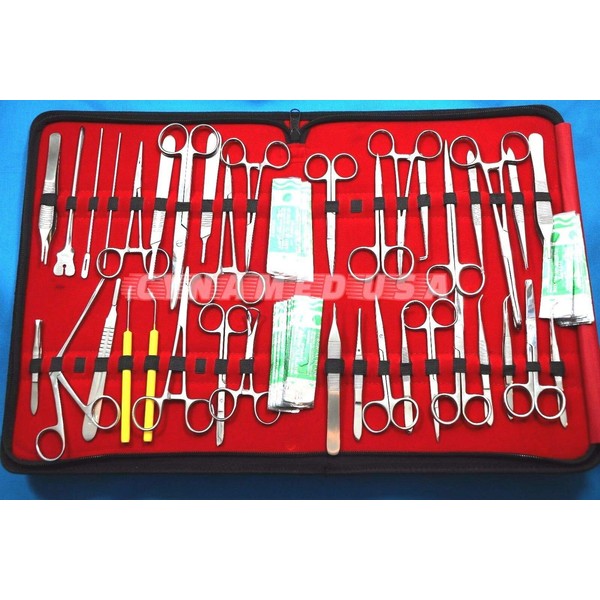 CYNAMED-New 167 PC !Veterinary !Needle Holder,Scissors,HEMOSTAT Forceps,Scalpel Handles,Scalpel Blades-Instruments (All