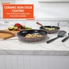 IMUSA Nonstick Ceramic Cookware Set 4-Piece 8in/10in with Soft-Touch Handles,
