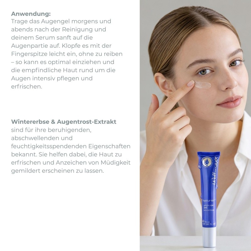 WELLMAXX Hyaluron⁵ perfect eye gel concentrate l hyaluronic eye gel