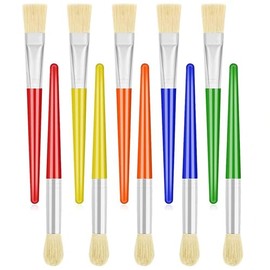 Pinceles para Niños, 10 Piezas De Pinceles Escolares, Pincel Grueso para Niños, Brochas para Pintar, Pinceles para Pintura Acrilica, Ideal para Proyectos De Arte Y Manualidades