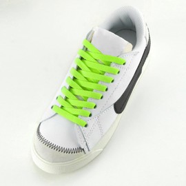 Handshop Flat Shoelaces 5/16" - Shoe Laces Replacements For Sneakers and Athletic Shoes Boots Neon Green 122cm