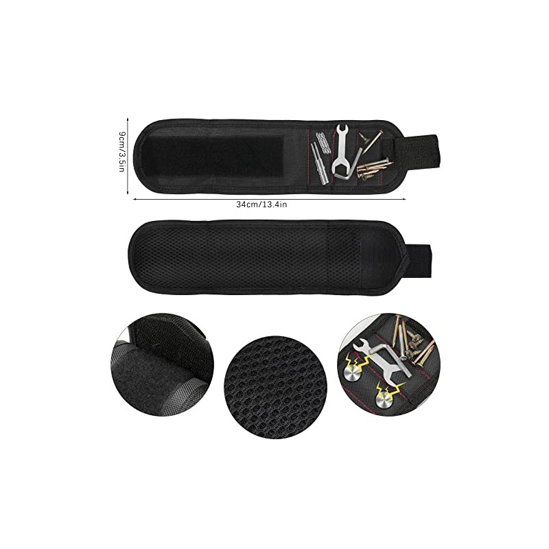 Accessotech Magnetic Wristband Hand Tool Kit Screw Storage Bracelet Holder