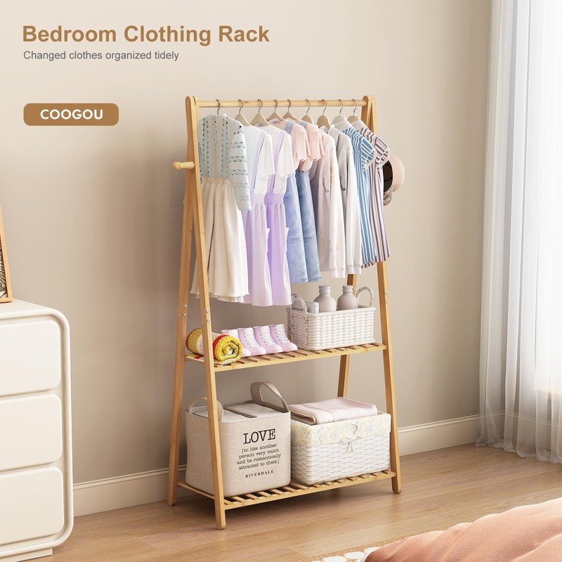 COOGOU Kids Clothing Rack for Hanging Clothes,Small Toddler Clothes Racks