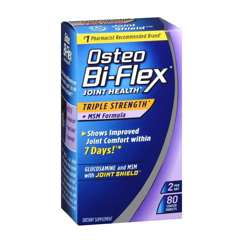 OSTEO BI-FLEX 3X-STRENGTH +MSM TABLETS 80CT