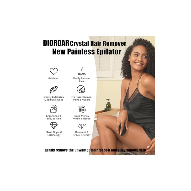 Crystal Hair Remover,Painless Reusable Hair Removal for Women & Men