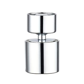 Faucet Aerator, 360-degree Swivel Kitchen Faucet Aerator Splash-Proof, 1.8GPM Dual Function 2 Water Flow Sprayer Modes Water Saving Faucet Extender-55/64Inch-27UNS Female Thread/ Polished Chrome