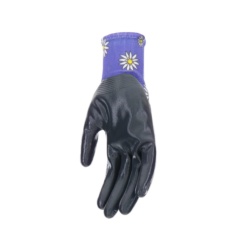 Simply MUD Grip Women's Daisy Printed Nitrile Coated Palm Garden