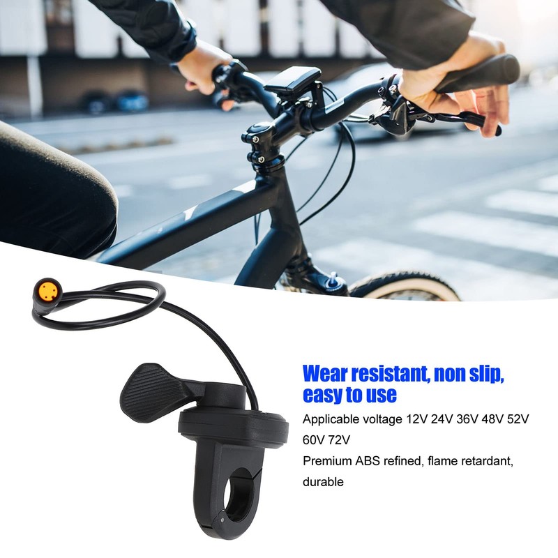 Alomejor Electric Bicycle Thumb Gas Speed Control Finger Gas Thumb
