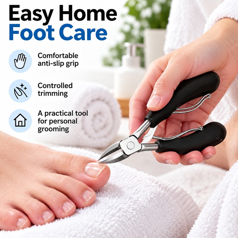 Stainless Steel Nail Clipper for Fingernail & Toenail Care –