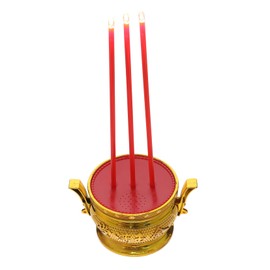 Cabilock Electronic Incense Burner Home Decor Chinese Feng Shui Decor Chinese Decor Chinese Feng Shui Table Decoration Buddhist Led Candle Electric 3D Light Supply Plastic Chinese Style