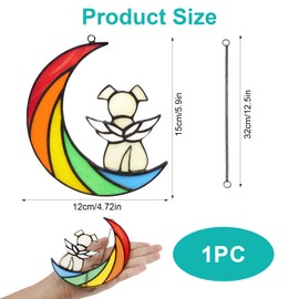 Acrylic Rainbow Dog Memorial Window Decor, Pet Bereavement Window Hangings for Dog Lovers, Dog Loss Remembrance Gifts in Memory Suncatcher Hangings Present Not Glass for Home Garden Porch