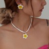 Otxas Flower Earring and Necklace Set for Women Boho Flower