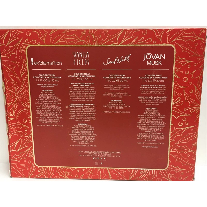 COTY 4 PC SET NIB,EXCLAMATIO