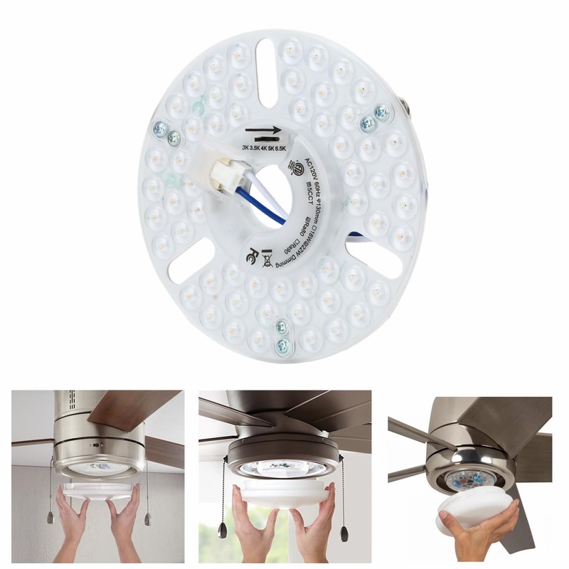 SATZOL Ceiling Fan Lamp Replacement Light Panel, 22W 2640LM, 5CCT