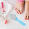 minkissy Natural Double-sided Foot Scrub Stone Brush Plastic Handle Callus