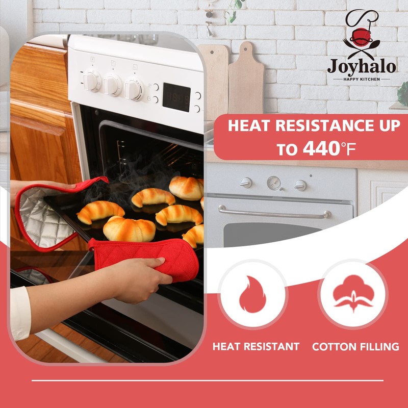 Joyhalo 4 Pack Heat Resistant Pot Holders - Terry Cloth