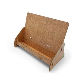 stableco 1x Ecological Brochure Stand DIN A4 Horzontal with 1 Compartment Stable Flyer Stand in Natural Design No Plastic! Just Paper! Sustainable Brochure Holder, Postcard Stand Quick to Assemble