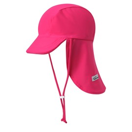 Vaenait Baby 12 Months to 7 Years-Old Children, UV Protection, Hat, 2 Years Old, Sun Shade, Water Play Cap, Kids, Girls, Swim Cap, Red and White Hat, Toddler, Swim Cap, Pool Hat, Flap Cap, Boys, Girls, hot pink, 4-7 Years