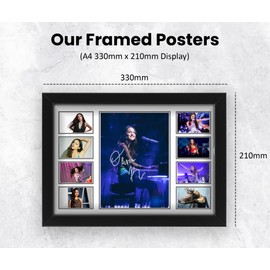 Olivia Rodrigo Signed Poster Print - Autograph Collage For The Music Fan (Framed, A4 (30x21cm))