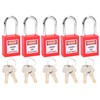 5 Sets 38mm Lockout Lock Insulation LOTO Nylon PA Steel