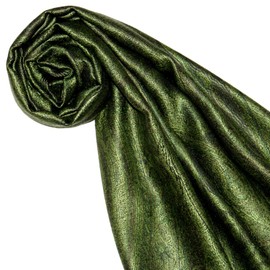 Lorenzo Cana - Men's Silk Scarf 100% Silk Jacquard Woven Harmonious Colours with Fringes 35 x 160 cm Paisley Pattern Silk Scarf 7841211, Green