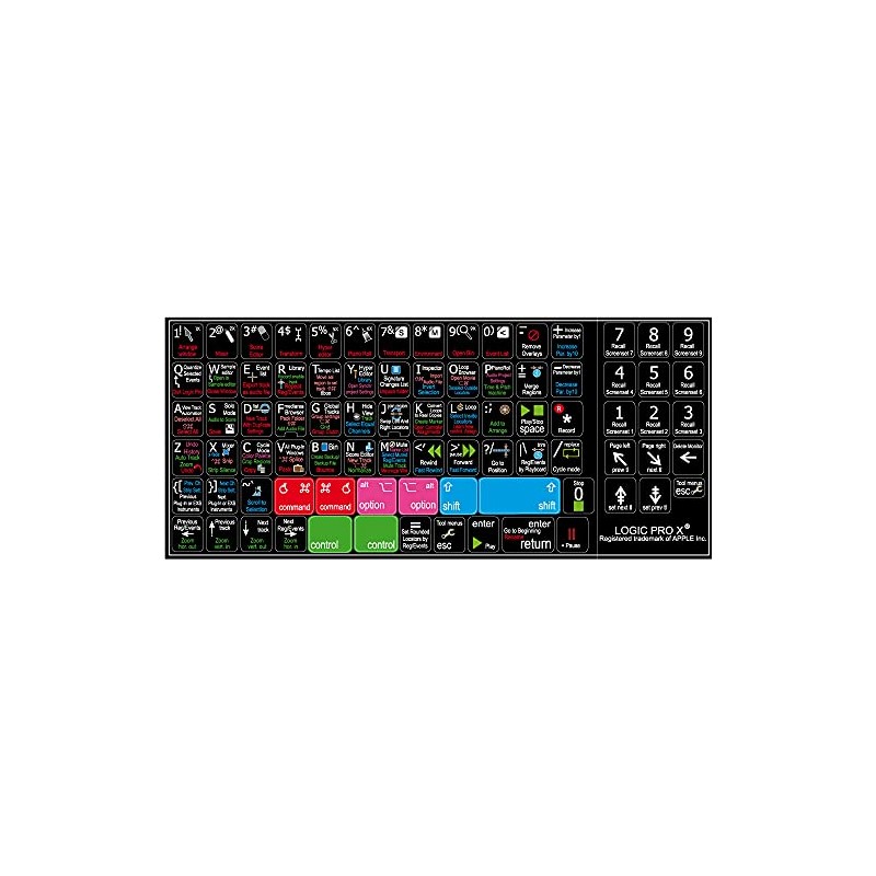 NEW APPLE LOGIC PRO KEYBOARD STICKERS (BLACK)