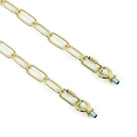 Giluta Gold Pendant Light Fixture Chain Heavy Duty 15 Feet Chandelier Chain Hanging Extension for Fruit Basket Lantern Plant Supports to 65 lbs Maximum Weight