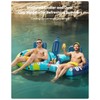 QPAU Inflatable Double River Tube, 2 Person 660lb Capacity, Puncture-Resistant