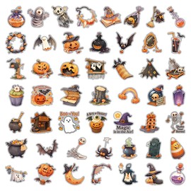 Halloween Stickers Children, Pack of 100 Sticker Set, Waterproof Stickers for Halloween Decoration Indoor, for Girls Boys Suitcase Skateboard Laptop Fridge Bicycles DIY Toy Decoration Children's
