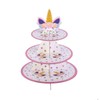 Efavormart 2PCS 3 Tier 15" Unicorn Cardboard Cupcake Stand Cupcake