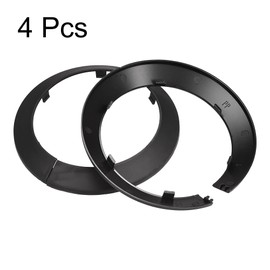 uxcell Pipe Cover Decoration, 110mm PP Plastic Escutcheon Water Pipe Drain Line Cover Black 4pcs