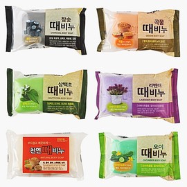 Set of 10 natural soaps, bathroom bath soap for washing grains, 10 natural soaps / 천연때비누 10개세트 목욕탕 목욕 곡물 때 세신 비누, 천연때비누 10개