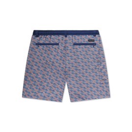 Southern Marsh Men's Dockside Lattice Swim Trunk, Slate/Peach, X-Large