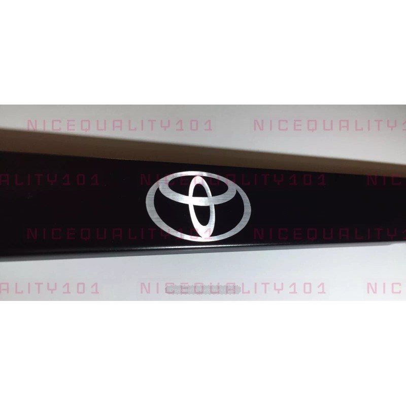Unbranded Toyota Logo Engrave Etched Stainless Steel Finished License Frame