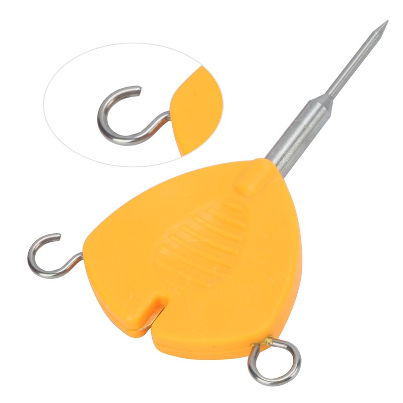 2Pcs Portable Fishing Bait Needle Hook Knot Puller Fishing Baiting