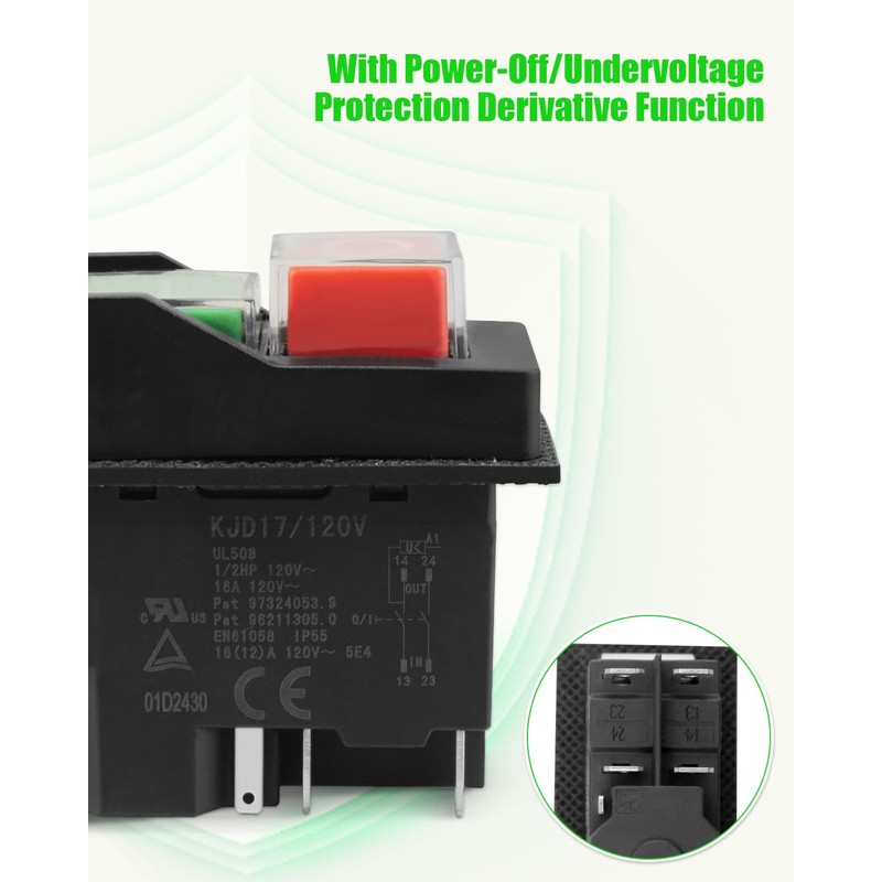 Electromagnetic Switches, Pushbutton Switches for Garden Tools/Machine Tools/Large Power Tools