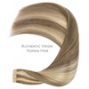 WENNALIFE Tape in Hair Extensions Human Hair, 20pcs 14 inch