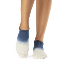 TAVI NOIR Women’s Savvy Non-Slip Socks - Grip Barre, Dance, Pilates, Yoga Socks, Small, Indigo Ombre