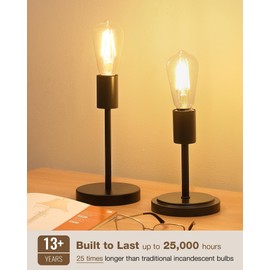 LED Edison Bulbs 60 Watt Dimmable, Vintage E26 Light Bulb Soft White 2700K, ST58 Teardrop Antique Style 60W Equivalent Lightbulbs, Medium Base 6W 700 Lumen 120V, 6 Pack