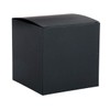 Rayher 67328576 Square Folding Box for Filling, Set of 3, Cardboard Gift Boxes, Black, 10 x 10 x 10 cm