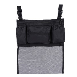 6 Pockets Wheelchair Back Storage Bag Garden Cart Mesh Cloth Large Capacity Storage Bag