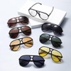 VueLux Retro Sunglasses Yellow Tinted Oversized Glasses Trendy UV Protection