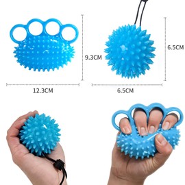 NLONLL 2 Pcs Stress Balls for Adults Hand Exerciser Grip Strengthener Wrist Strength Ball Trigger Point Finger Squeeze Ball Stress Relief Ball Finger Therapy Ball Resistance Strength Trainer for Wrist